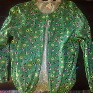 Flower pattern cardigan
